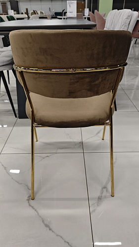 Стул на металлокаркасе Kamelia green / gold из шоурума 6